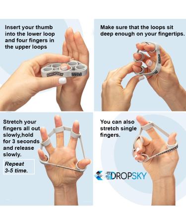 Finger Strengthener Hand Resistance Bands - Improve Grips Performance with 8pcs Finger Exerciser for Grip Strength Trainer and Muscle Exercises (4 Levels 6.6lb, 8.8lb, 11lb, 13.2lb) - Buy Online on SooperMarket.com