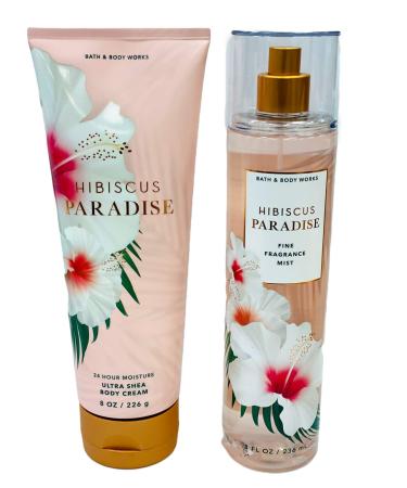 Bath & Body Works Holiday 2020 Fragrance Collection (Hibiscus Paradise MistShea Set  2 pc Set)