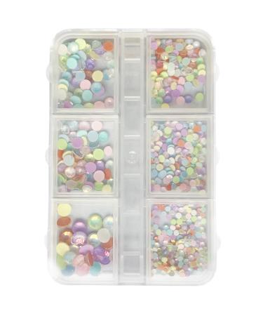1Box Mixed Nails Art Decorations 3D Beads Nail Easy Installation And Removal Add Charm To Your Nail Nail Supplies Mixed colors