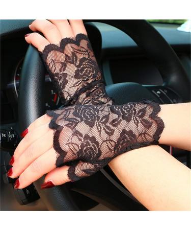 Grunge Wedding Gloves | Fingerless Sun Protection & Rave Short Gloves - Buy Online on SooperMarket.com
