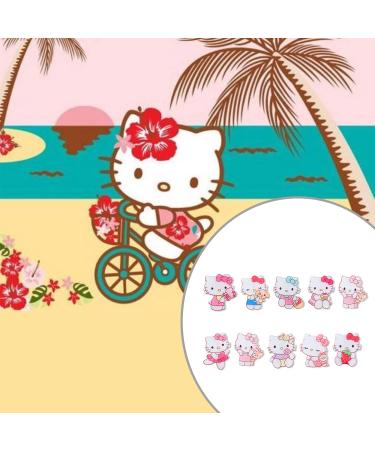 Japanese Character Hair Accessories Set - Kuromi Melody Hair Clips, Cinnamoroll Pompom Purin Hair Ties, Hello Kitty 10pcs - Perfect Gift for Girls - Buy Online on SooperMarket.com