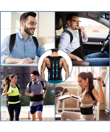 ABACKH Back Brace Posture Corrector for Women and Men - Adjustable Posture Back Brace for Upper and Lower Back Pain Relief - Improve Back Posture and Lumbar Support S(24"-29") Small - Buy Online on SooperMarket.com