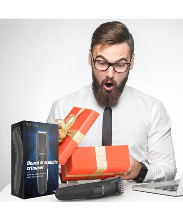VIKICON Men's Beard Trimmer - Cordless Hair Clipper with 40 Length Adjustable Dial Ultra Sharp Blade Rechargeable Mustache Grooming Gift for Men - Black - Buy Online on SooperMarket.com