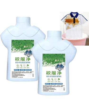 Gokame Efficient Easy Clean Laundry Detergent Powder Active Biological Enzyme Washing Laundry Detergent Powder Remove Stubborn Stains for Clothes Pillowcases Curtains Shoes (2pcs)