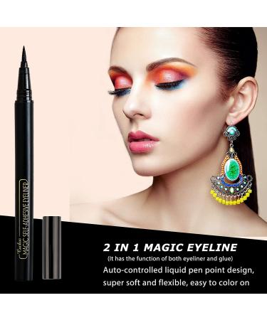 Cuckoo Magic Self Adhesive Eyeliner 2 Pcs - Waterproof Black Liquid Magnetic Eye Liner Pen - Buy Online on SooperMarket.com