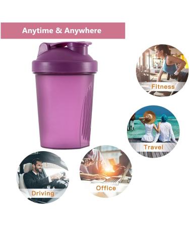KANGSIT Protein Shaker Bottle 400ml Purple | Stainless Steel Mixing Ball | BPA- and DEHP-free | Leakproof Flip On Lid | Ideal for Protein & Supplements - Buy Online on SooperMarket.com