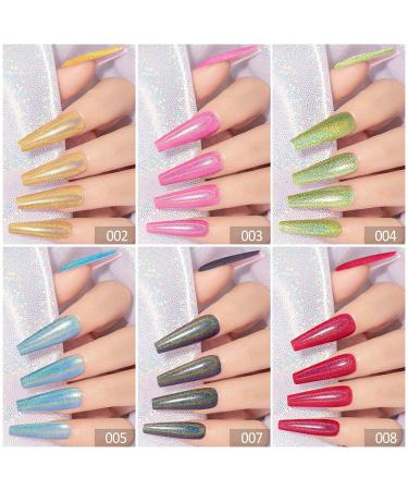 MIZHSE Holographic Gel Nail Polish Set - Galaxy Chameleon Glitter Lacquer for Salon-Worthy Nail Art at Home - Buy Online on SooperMarket.com