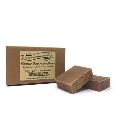 Yankee Traders Brand All Natural Vegan Handmade Soaps Vanilla Patchouli Hemp 2 Count