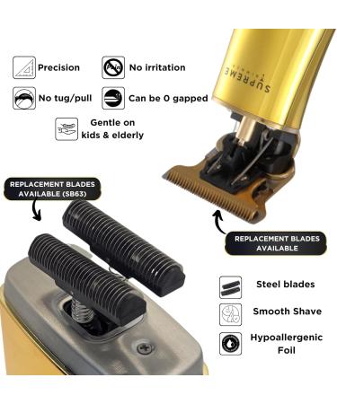 Supreme Trimmer 2-in-1 T-Shaper & Crunch Foil Shaver | STF602 Electric Razor & ST5200 Beard Trimmer | Gold Shaver Combo for Professional Haircuts - Buy Online on SooperMarket.com