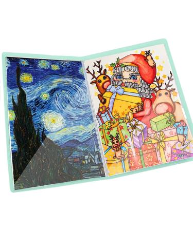 A3 Diamond Painting Storage Book - 30 Pages, Clear Pockets, Art Portfolios, Letter Album Folder - Green - 11*17in/44 X 32.5cm - Buy Online on SooperMarket.com