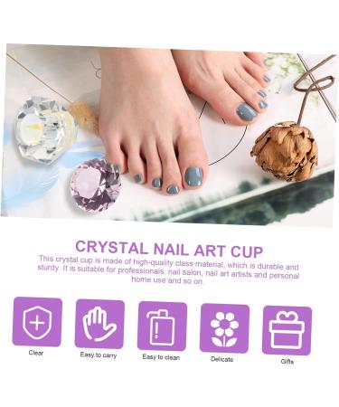 FRCOLOR Glass Nail Dish Crystal Dappen Dish 5.5x5.5cmx5pcs Pinkx5pcs - Buy Online on SooperMarket.com