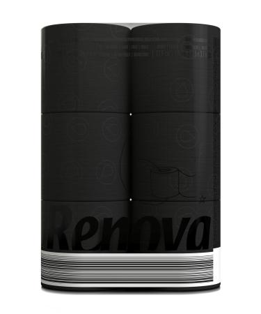 Renova Black Label Toilet Paper Black 6 Rolls Black 6 pieces (1 pack)
