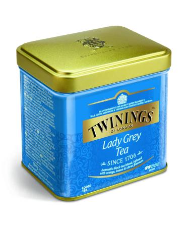 Buy Twinings Lady Grey Loose Tea Tin - 100g Black Tea Blend with Orange Lemon Peel & Bergamot Aroma | International Shipping - Buy Online on SooperMarket.com