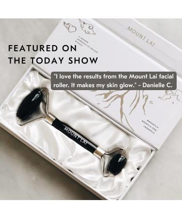 Mount Lai Warming Black Obsidian Facial Roller | Detoxifying & Purifying Massage Tool for Glowing Skin - Buy Online on SooperMarket.com