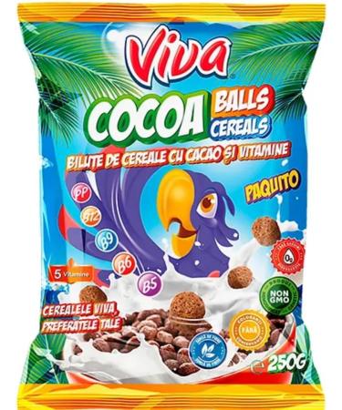 Viva Cacao Cereal Balls Cereals Muesli Corn Flakes 250 Gram x 3 Pieces - Buy Online on SooperMarket.com