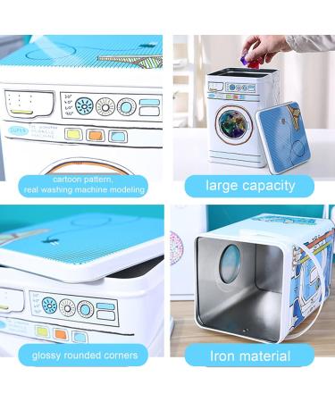 Powder Detergent Container Powdered Laundry Detergent Container with Lid Large Capacity Laundry Detergent Container Washing Machine Modeling with Perspective Window for Storage - Buy Online on SooperMarket.com