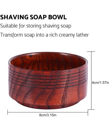 Natural Wooden Shaving Soap Bowl Cup for Men - Handcrafted Shaver Cleansing Tool - Buy Online on SooperMarket.com