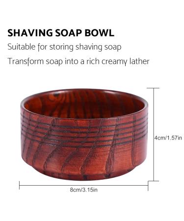 Natural Shaving Soap Cream in Wooden Bowl - Premium Men's Shaving Tool for Razor & Cleansing Foam - Buy Online on SooperMarket.com