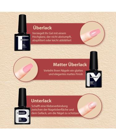 Phoenixy UV Gel Nail Polish Set - 10 Color DIY Starter Kit with 36W LED Nail Lamp | At-Home Gel Nail Art - Buy Online on SooperMarket.com