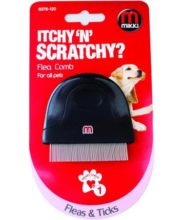 Mikki Dog Puppy Cat Compact Flea Comb | Effective Flea Dust Lice Removal Brush for Small, Medium & Large Pets - Buy Online on SooperMarket.com