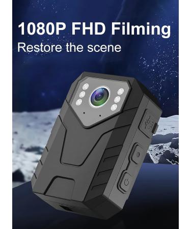 WEIIBDIE 1080P Police Body Camera with Auto Night Vision & LCD Display - Law Enforcement Video Recorder for Security Guards - 64G Card Included - Buy Online on SooperMarket.com