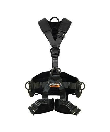 Fusion Climb Tac Rescue Tactical Full Body EVA Padded Heavy Duty Adjustable Zipline Harness 23kN, Safety Harness (TCH-603-FLAT-ML)