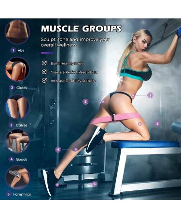 VEICK Resistance Bands - Workout Loop Bands for Women - Fitness Stretch Bands for Booty Legs - White/Gray/Black - Buy Online on SooperMarket.com