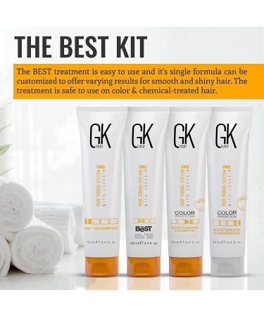 GK HAIR Global Keratin Smoothing Treatment - Professional Brazilian Complex | 3.4 Fl Oz/100ml - Buy Online on SooperMarket.com