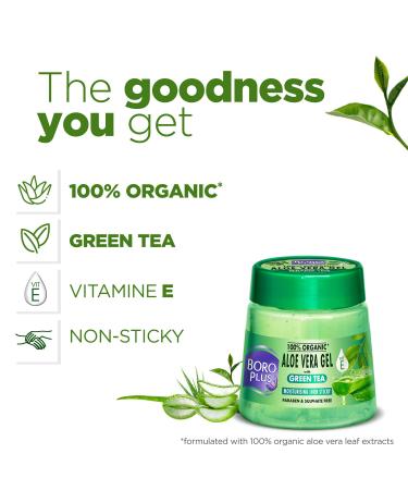 Buy Aloe Vera Gel with Green Tea - 200 ml | Soothing Hydration & Skin Care - International Shipping Available - Buy Online on SooperMarket.com