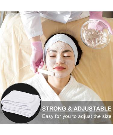 Whaline 3pcs Adjustable Hair Bands for Makeup - Cosmetic Terry Cloth Headbands with Velcro Fastener in White & 2 More Colors | Ideal for Hair Protection - Buy Online on SooperMarket.com