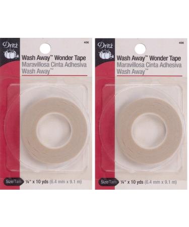 Dritz 406 1/4-Inch by 10-Yard Wash Away Wonder Tape (2 Pack)