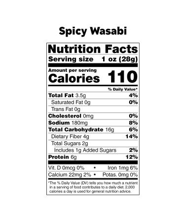 Bada Bean Bada Boom Spicy Wasabi - Plant-Based Protein Snack, Gluten Free, Vegan - 4.5 Ounce (12 Count) - Buy Online on SooperMarket.com