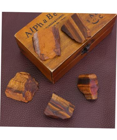 KOMBIUDA Rock Mineral 5pcs Tigers Tigers Eye Stone Eye Gemstone African Decor Natural Tiger's Eye African Gemstone Rock As Shown Size 2 - Buy Online on SooperMarket.com