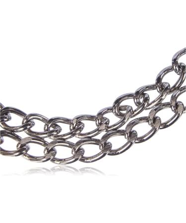 Nobby Chain Choker Two-Row Chrome - Silver Size S 45 cm 2.5 mm - International Shipping - Buy Online on SooperMarket.com