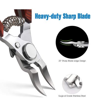 FERYES Professional Wooden Handle Toenail Clipper - Sharp Wide Jaw for Ingrown Thick Nails - Buy Online on SooperMarket.com