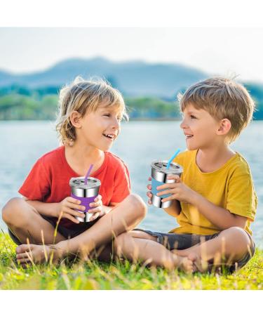 Rommeka Toddler Cups: Stainless Steel Kids Sippy Cups 5 Pack - 12oz with Straws & Lids - Buy Online on SooperMarket.com