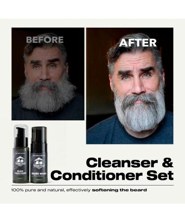 Waking Forest Beard Wash & Conditioner Set | Hydrate & Soften | Natural Argan | Fuller-Looking Beard Care for Men - Buy Online on SooperMarket.com