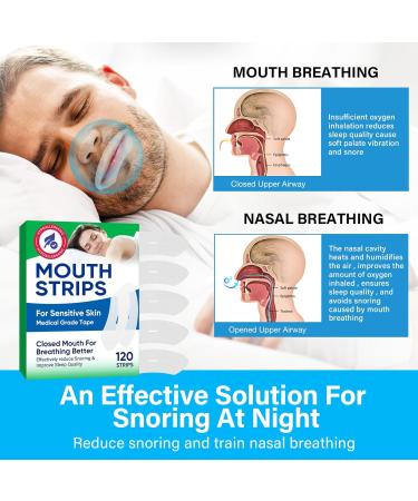 120pcs Mouth Tape for Sleep - Reduce Snoring & Improve Nose Breathing - Buy Online on SooperMarket.com