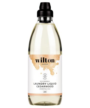 Wilton London Eco Friendly Cedarwood Laundry Liquid 28 Washes - Non-Bio - Plant-based Biodegradable Laundry Detergent - Packed with Essential Oils - Made in UK - 1 Litre Cedarwood 1.00 l (Pack of 1)