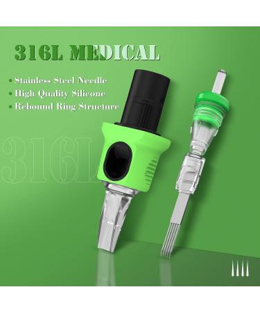 Assorted Curved Magnum Tattoo Cartridges 40pcs 5RM 7RM 9RM 13RM 15RM - Disposable Finger Ledge Needles IK-40pcs - Buy Online on SooperMarket.com