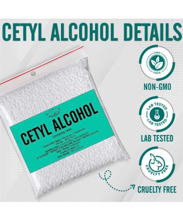 Cetyl Alcohol for Homemade Cosmetics - 7.06 oz | Thickening Agent & Emulsifier for Lipsticks Body Butter Lotions & Hair Products - International Shipping Available - Buy Online on SooperMarket.com