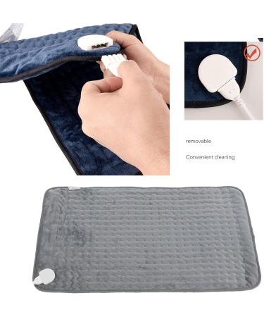 Plplaaoo Electric Heating Blanket - 6 Heat Settings for Cramps & Pain Relief | Underbed Thermal Blanket | Gray - Perfect for Winter - Buy Online on SooperMarket.com