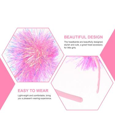 minkissy Pom Pom Headband Pom Pom Head Bopper Pom Party Headband Tinsel Headband Pompom Ball Headband for Women Girls Pink - Buy Online on SooperMarket.com