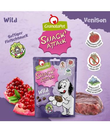 Granapet Snack 'Attack Wild' - Cereal-Free Sugar-Free Dog Treats | Soft Rewards for Playful Dogs | 100g Pack - Buy Online on SooperMarket.com