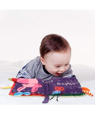 SOSPIRO Baby Cloth Book for Toddlers - Soft 3D Animal Tails, Safe & Non-Toxic - Early Learning & Gifts for 0-3 Year Olds - Rabbit Design - Buy Online on SooperMarket.com