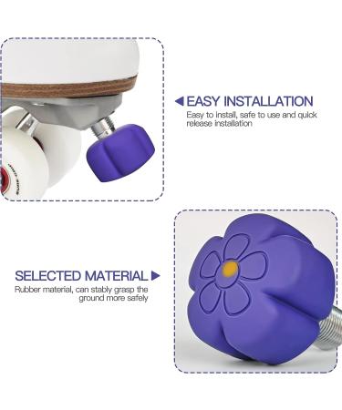 TUCANA Star Shape 85A Rubber Roller Skate Stopper | Adjustable Toe Stop for Double-Row Skates | Durable Non-Marking Brake Block in Flower Blue - Buy Online on SooperMarket.com