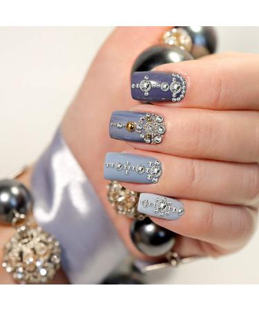 9000-Piece Nail Art Rhinestones Set - Colorful Crystal Gems with Picker & Tweezers | Mixed Sizes for Nail Design - Buy Online on SooperMarket.com