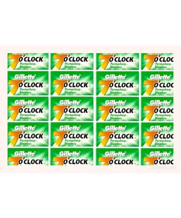 100 7 O'clock Super Stainless Double Edge Safety Razor Blades - High-Quality Shaving - International Shipping Available - Buy Online on SooperMarket.com