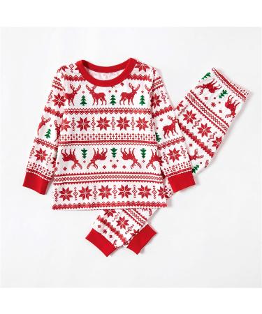 PatPat Family Christmas PJs Set - Reindeer & Snowflake Patterned Sleepwear for Couples & Kids XL Red/White - Buy Online on SooperMarket.com