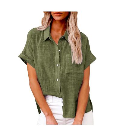 Summer Tops for Women UK Sale Clearance Summer Tee Short Sleeve Long Sleeve Crewneck Linen Loose Fit Shirts Blouses Ladies Tunic Top Casual Plain Holiday T-Shirt Tops 1428-qppoj-d-ag XXL